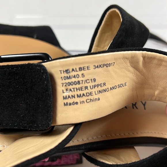 Size 10 Katy Perry Ankle Strap Heeled Black Sandals - The Albee - Picture 8 of 11